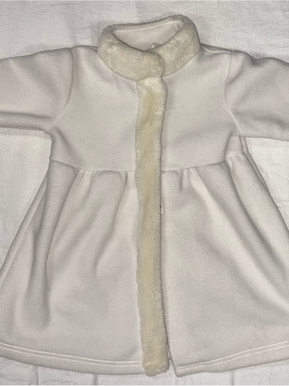 Starting Out Cream Faux-Fur Trim Kids Coat